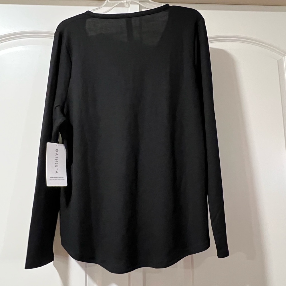 NWT Athleta Black Wind down sleep top Size XL - Picture 4 of 4